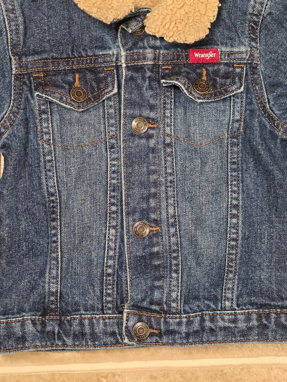 Wrangler Sherpa Collar Denim Jacket 2T